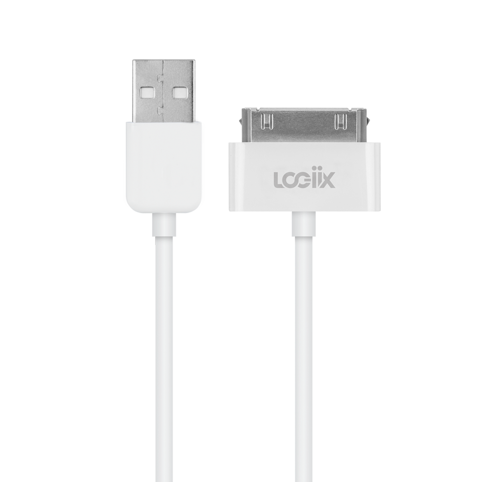 LOGiiX Sync Charge 30-PIN 1M Cable for iPad/iPhone/iPod White