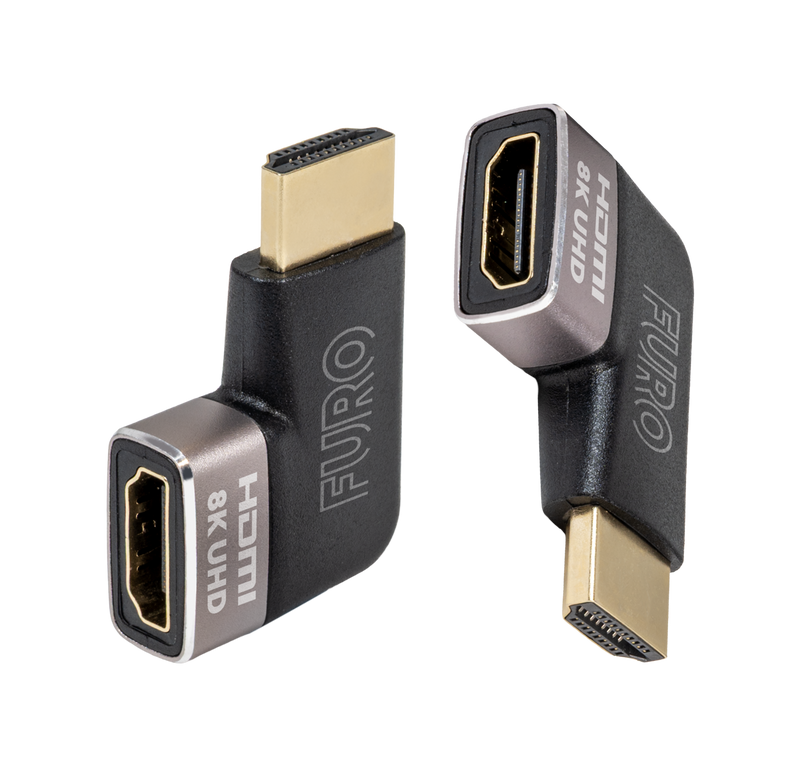 FURO 8K HDMI Adapter 90 degree M-F 2 Pack Left + Right 8K/60HZ 4K/120HZ