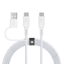 LOGiiX 2 in 1 Multicable 1.5M USB-C to USB-C/USB-A