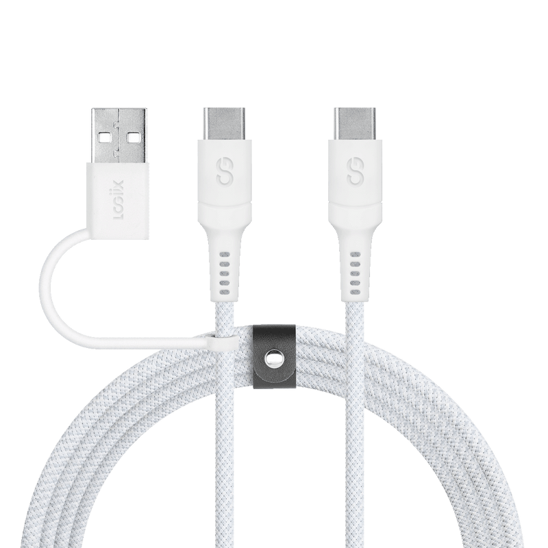 LOGiiX 2 in 1 Multicable 1.5M USB-C to USB-C/USB-A