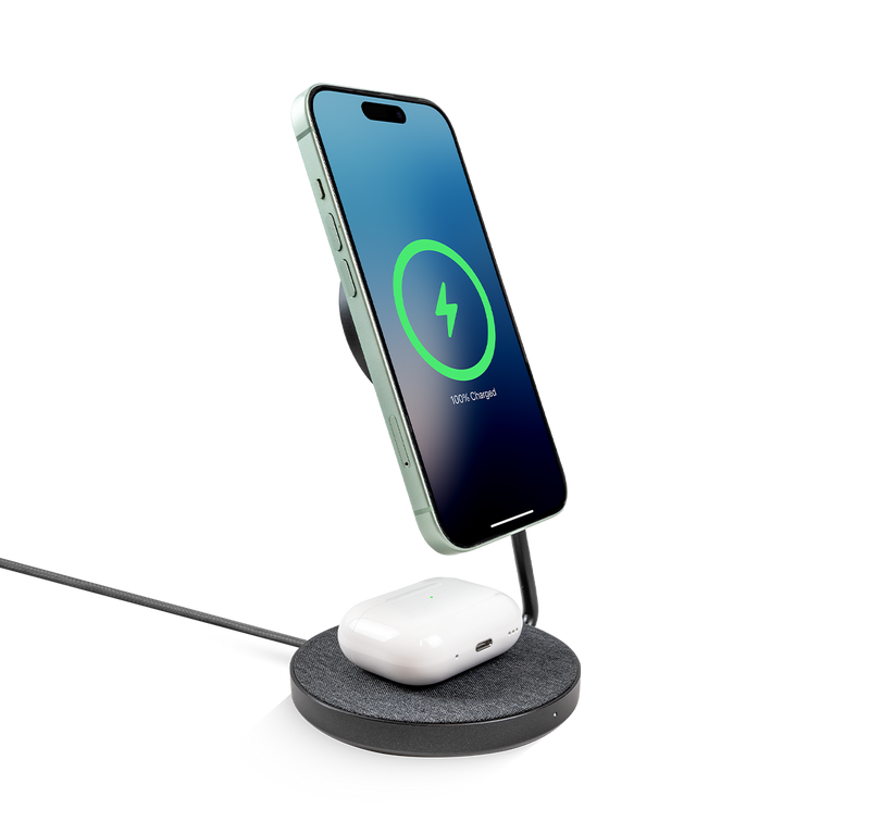 LOGiiX 2-in-1 Foldable Charging Stand Qi2 Mag