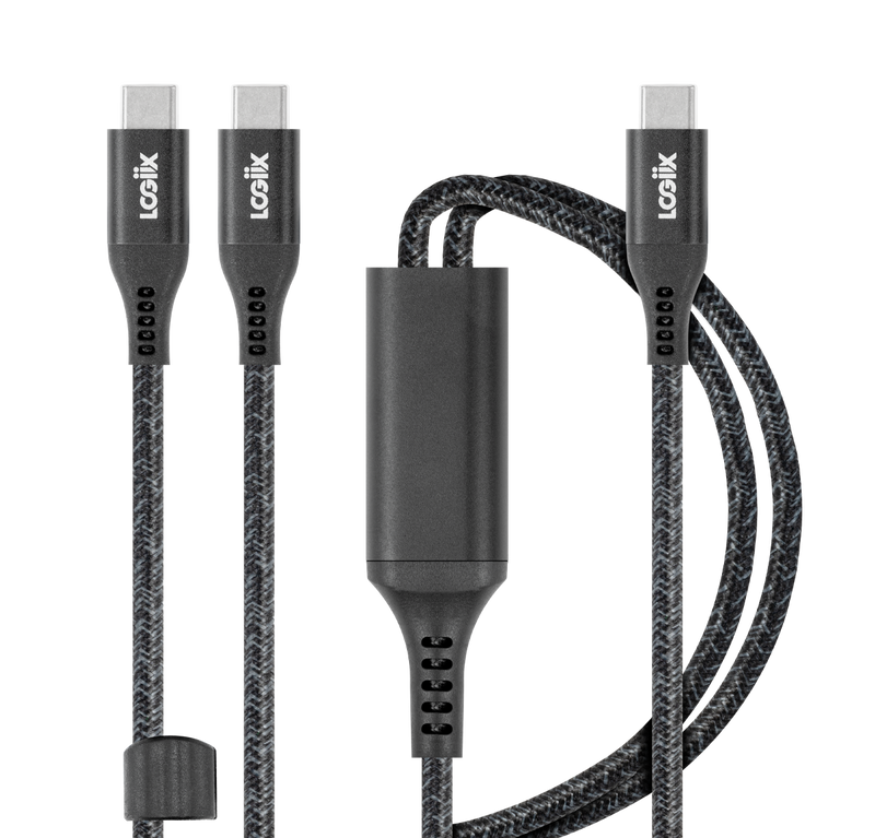 LOGiiX Piston Connect USB-C to 2x USB-C cable