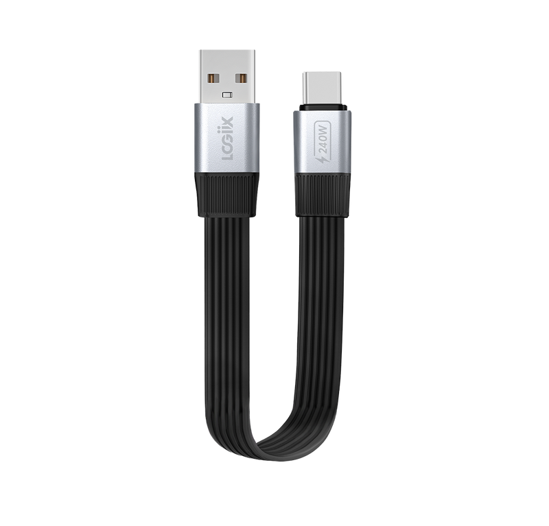 LOGiiX Flat Flex Pro 15cm USB-A to USB-C