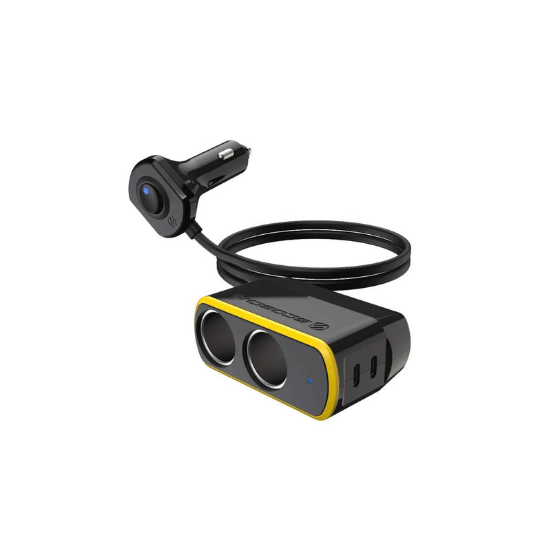 Scosche DoubleUp Dual 12V Adapter with Dual USB-C Power Delivery Ports
