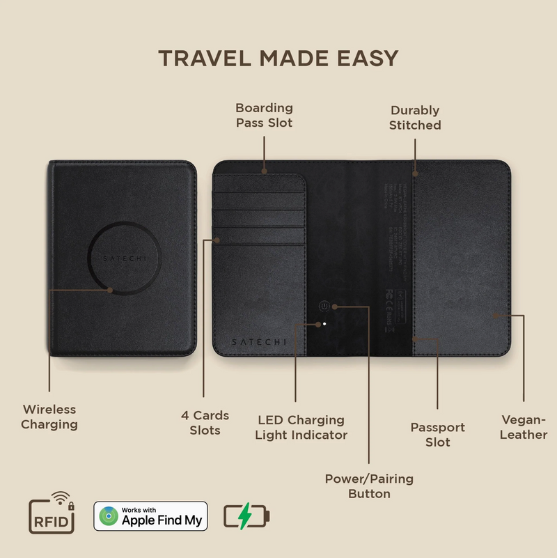 Satechi Vegan-Leather FindAll Passport Cover