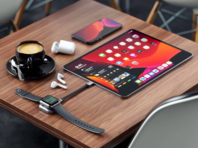 Satechi USB-C Magnetic Charging Dock for Apple Watch- Space Gray