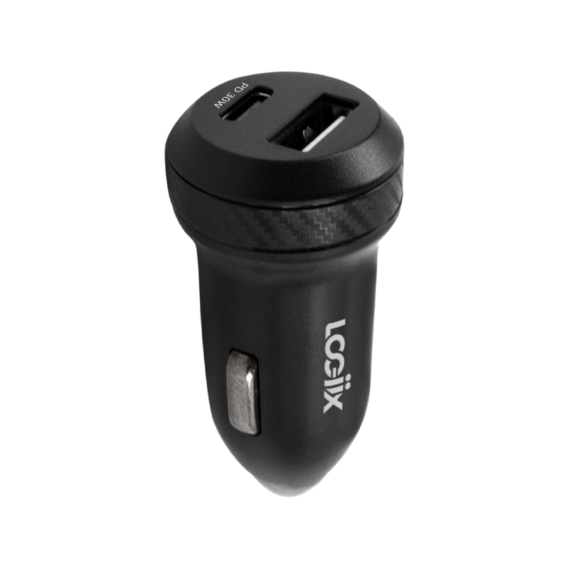 LOGiiX Power Lite 30W Duo Auto Charger - Black
