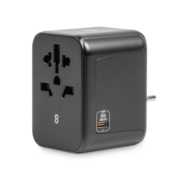 LOGiiX World Traveler XL 30W Travel Adapter - Black