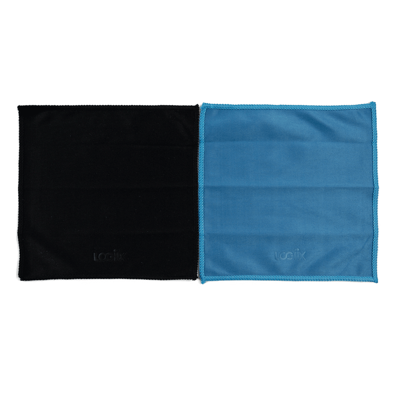 LOGiiX Microfiber Cloth 2 Pack - Blue/Black