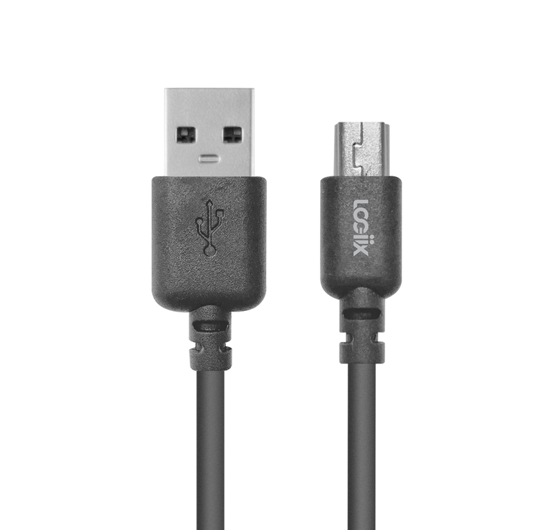 LOGiiX Sync & Charge 1.5M USB-A to Mini USB cable - Black