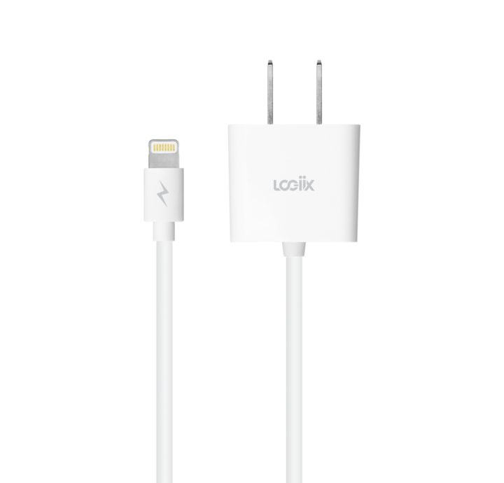LOGiiX Power Cube Jolt II with built-in Lightning Cable - White