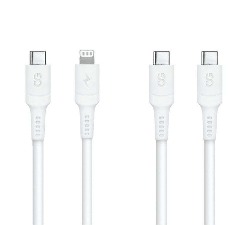 LOGiiX Sync & Charge 2 Pack 1.5M USB-C to USB-C and USB-C to Lightning