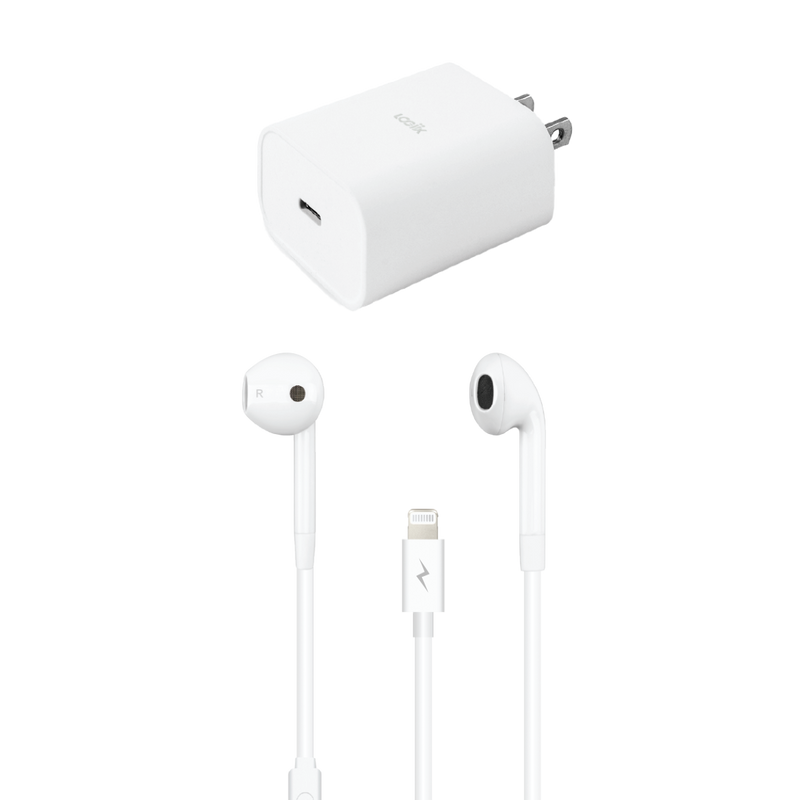 LOGiiX Essential Kit for iPhone Classic Jolt and Power Cube USB TypeC20W-White
