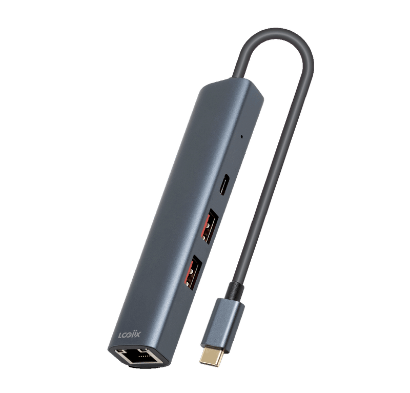 LOGiiX USB-C to Multiport Slim Hub 2x USB-A 1x USB-C 1x Ethernet
