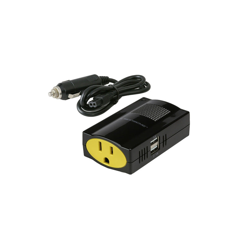Scosche InVERT 150w Portable Power Inverter w/Cable - Black & Yellow