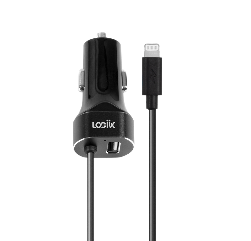 LOGiiX Power Lite Jolt 25W Auto Charger with Lightning - Black