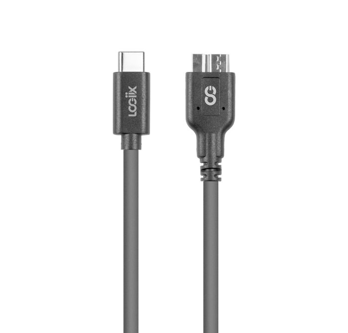 LOGiiX Sync & Charge 0.5M USB-C to Micro-B USB 3.0 - Black