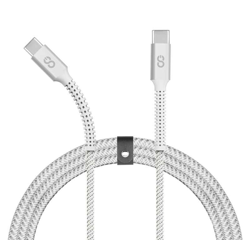 LOGiiX Piston Connect Armour+ 100W 2M USB-C to USB-C - White
