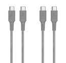 LOGiiX Piston Connect 2 Pack USB-C to USB-C x2 - Grey