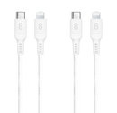 LOGiiX Piston Connect 2 Pack USB-C to Lightning x2 - White