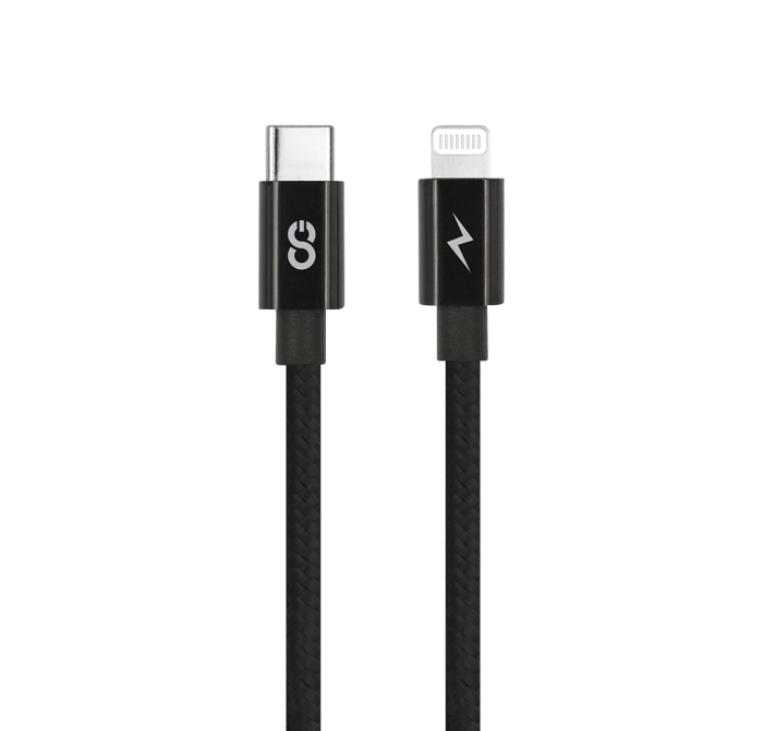 LOGiiX Sync & Charge Braid 1.2M USB-C to Lightning - Black