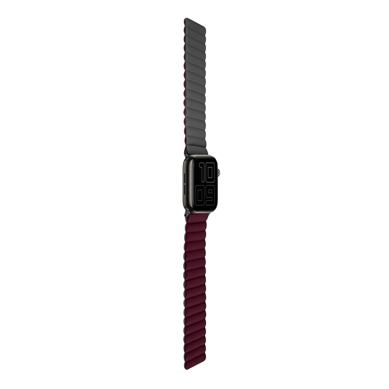 LOGiiX Vibrance Link Strap For Apple Watch Black Burgundy