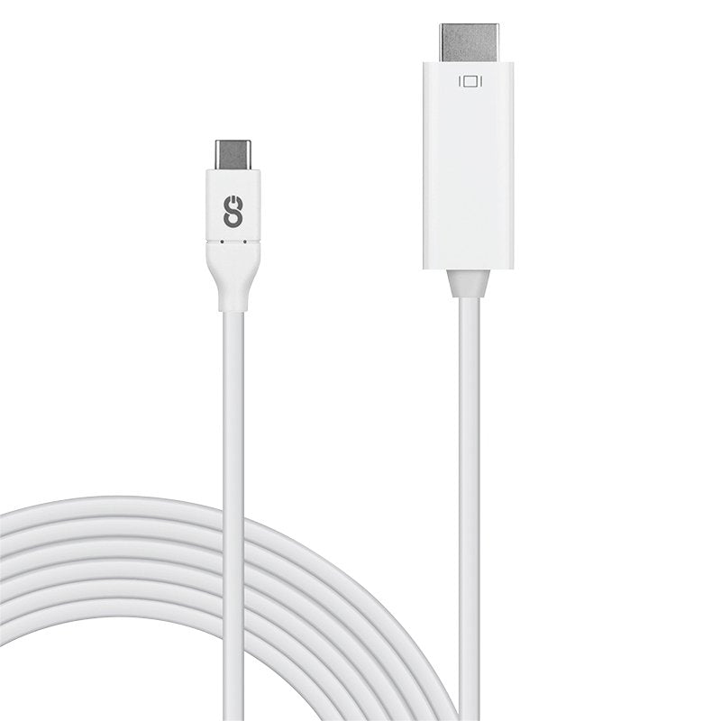 LOGiiX HDMI 4k to USB-C Cable 3m - White