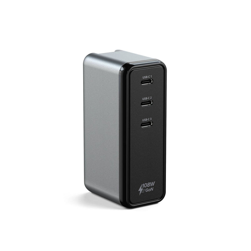 Satechi 108W USB-C 3-Port GaN Wall Charger - Space Gray