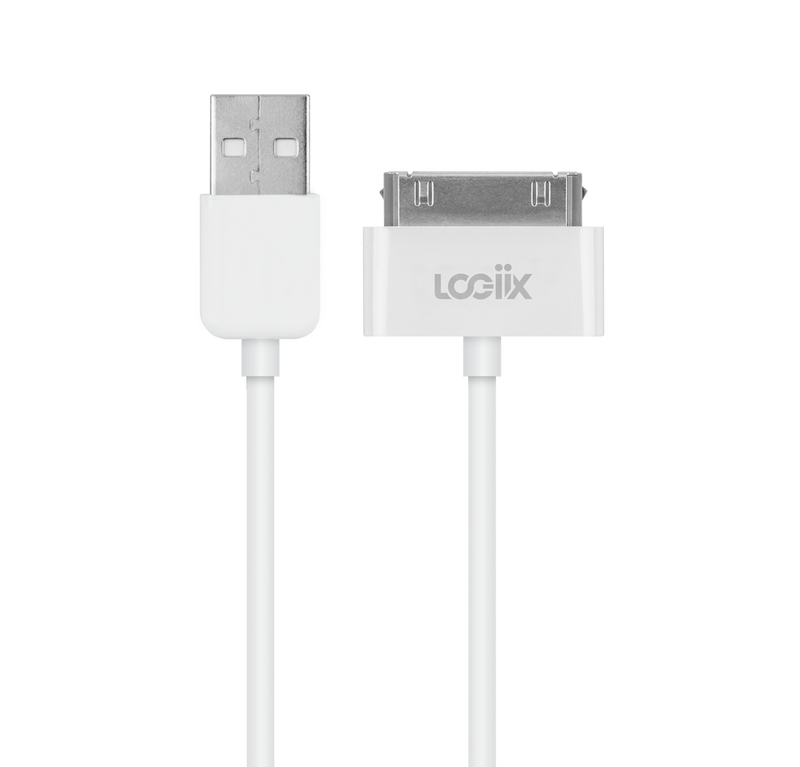 LOGiiX Sync & Charge 30-PIN 1M Cable for iPad/iPhone/iPod - White
